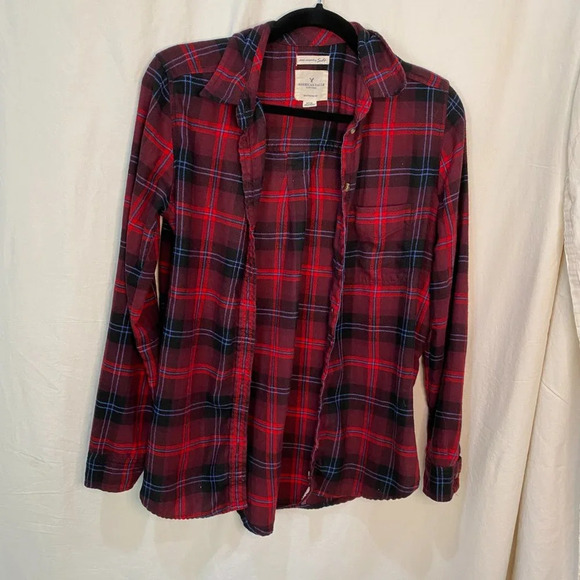 AMERICAN EAGLE SET of 2 Flannels - XS/S - Picture 7 of 10